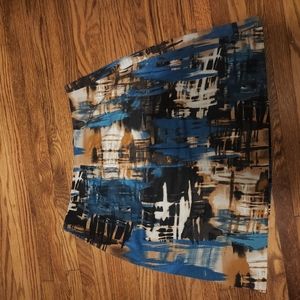 Abstract Work Skirt